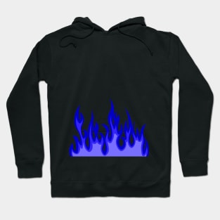 Blue fire grunge aesthetic Hoodie